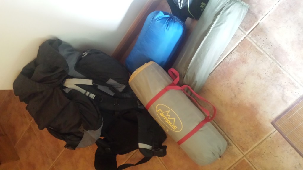 Cały mój woodstockowy bagaż - wszystko ważyło łącznie jakieś 15 kg.